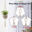 ecofynd Macrame Plant Hanger [Without Pot] | Rope Flower Pot Holder for Indoor Outdoor Balcony Gardening (M2, Pack of 2, 39 inches, Color- Ivory) For Cheap