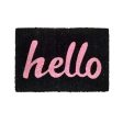 Hello Pattern rubber door mat Fashion