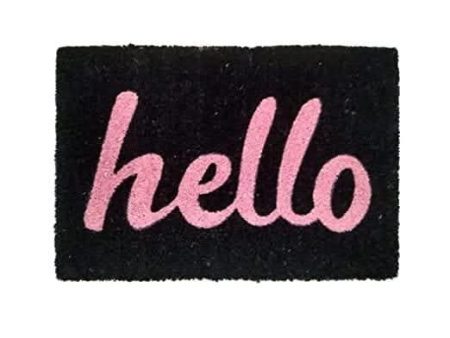 Hello Pattern rubber door mat Fashion