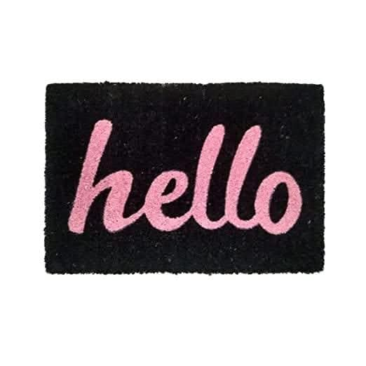 Hello Pattern rubber door mat Fashion