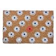 Heavy duty modern white flowers door mat Sale