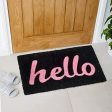 Hello Pattern rubber door mat Fashion