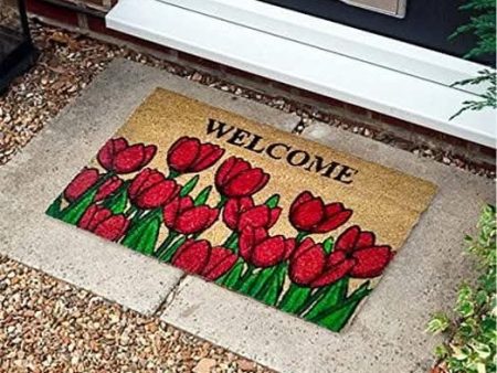 Floral theme natural printed door mat Supply