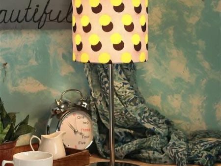 Yellow Polka Lamp For Cheap