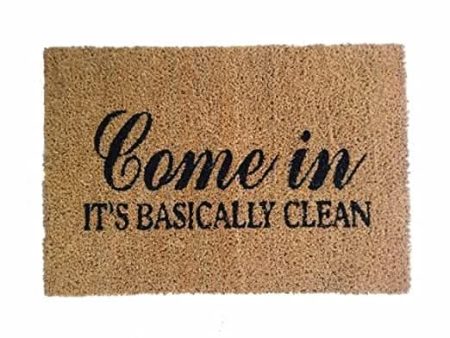 Informative theme printed coir door mat with rubber For Sale