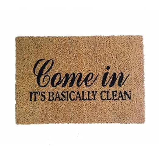 Informative theme printed coir door mat with rubber For Sale