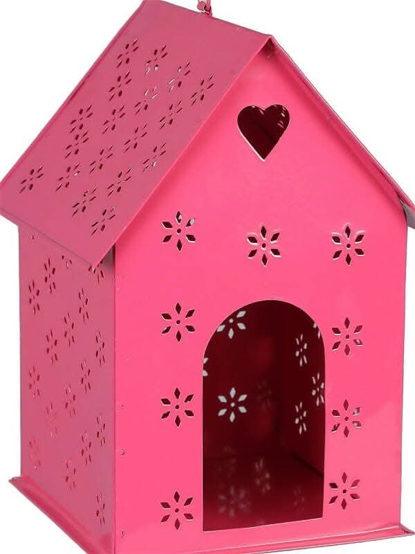 Hut Shape Bird House Pink Sale