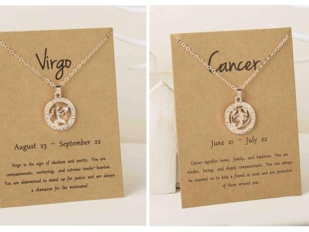 Pinapes Star Gold Plated Circle Stylish Virgo And Cancer Horoscope (Pack of 2) Online Hot Sale