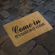 Informative theme printed coir door mat with rubber For Sale