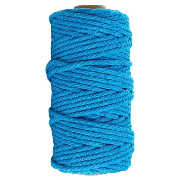 50M Aqua Blue Cotton Cord for Crafting & Home Decor Discount