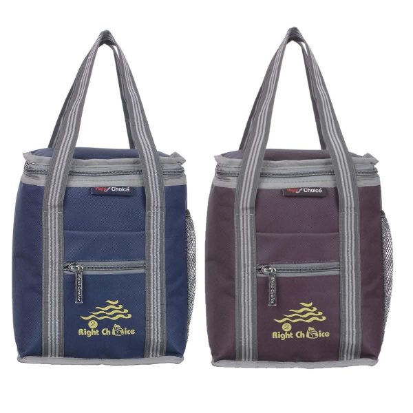 Right choice polyester carry on lunch tiffin bags combo for school & office (Navy Blue, Purple) - Pack of 2 For Sale