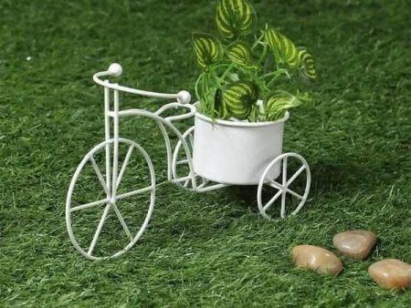 Small Cycle Planter White Cheap