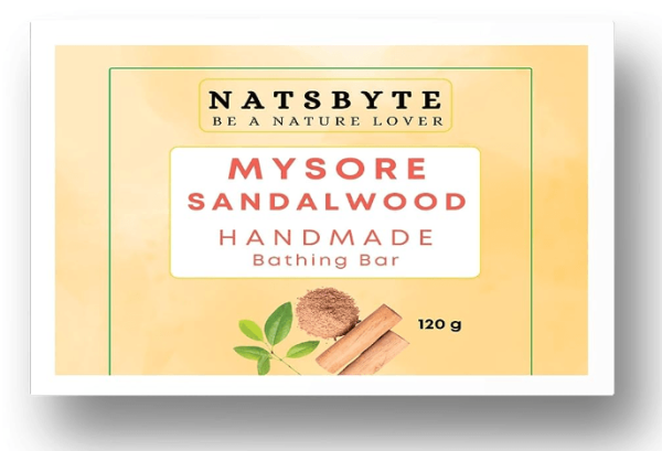 Handmade mysore sandal wood soap for bath | NATSBYTE (Pack of 2) Online Hot Sale