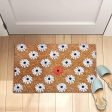 Heavy duty modern white flowers door mat Sale