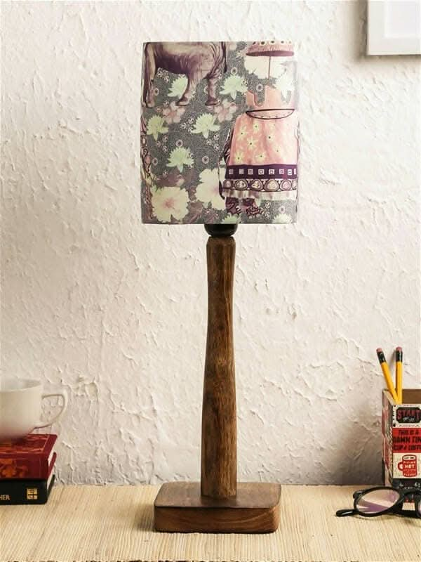 Royal Elephant Wooden Lamp Online