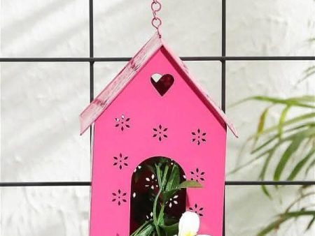 Hut Shape Bird House Pink Sale